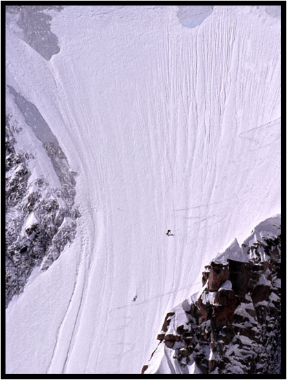 Davide in snowboard, sempre nella parte alta